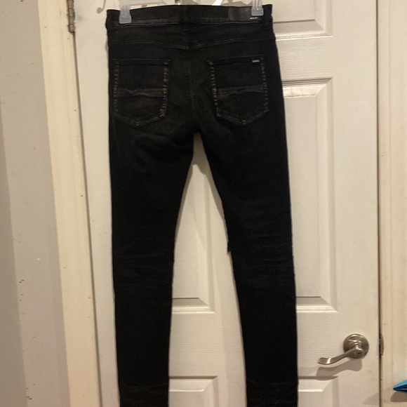 Amiri faded black mx1 skinny jeans, men’s 31us - Picture 9 of 15